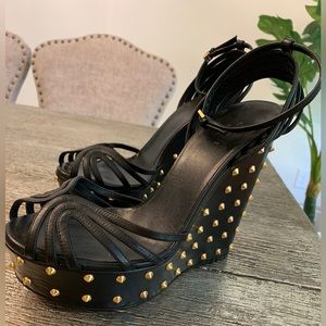 Gucci  Black Platforms with Studs